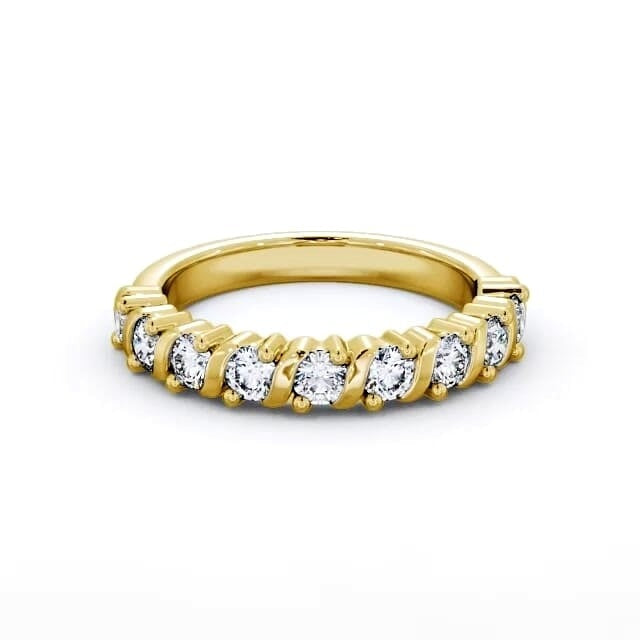 Faye Half Eternity Round Lab Diamond  Contemporary Style Ring